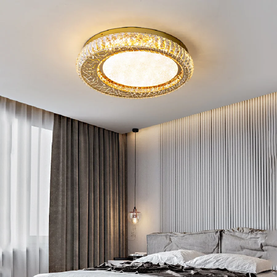 Round Living Room Crystal Ceiling Chandelier Modern Luxury Home Decor Indoor Bedroom Led Pendant Light ParlorLuster Fixture
Round Living Room Crystal Ceiling Chandelier Modern Luxury Home Decor Indoor Bedroom Led Pendant Light ParlorLuster Fixture