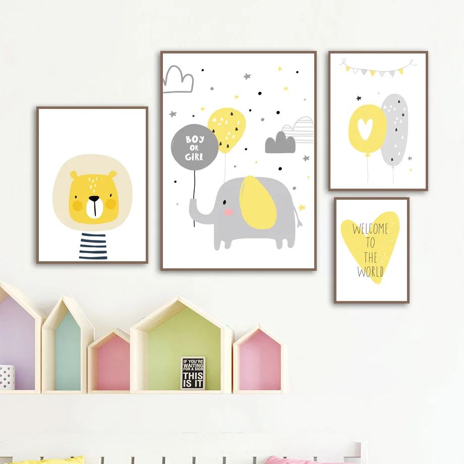 Elephant Lion Balloon Nursery Wall Art Canvas Painting Cartoon Wall Pictures Girl Boy Kids Room Decor Nordic Posters And Prints
Elephant Lion Balloon Nursery Wall Art Canvas Painting Cartoon Wall Pictures Girl Boy Kids Room Decor Nordic Posters And Prints