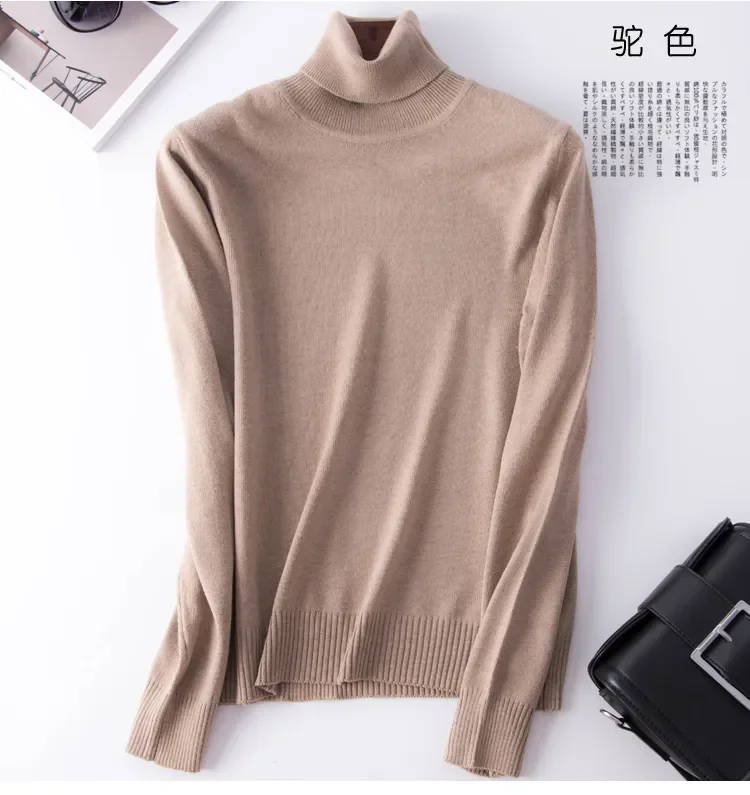 Pullover Turtleneck Sweater Women 2023 Autumn Winter Clothes Female Jumper Pull Femme Hiver Basic Warm Knitted Sweaters
Pullover Turtleneck Sweater Women 2023 Autumn Winter Clothes Female Jumper Pull Femme Hiver Basic Warm Knitted Sweaters