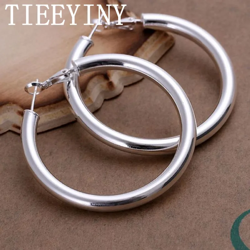 TIEEYINY 925 Sterling Silver Earrings Fashion Pretty Nice Fashion Women Party 5CM Round Earring Jewelry Big Circle Lady Wedding
TIEEYINY 925 Sterling Silver Earrings Fashion Pretty Nice Fashion Women Party 5CM Round Earring Jewelry Big Circle Lady Wedding