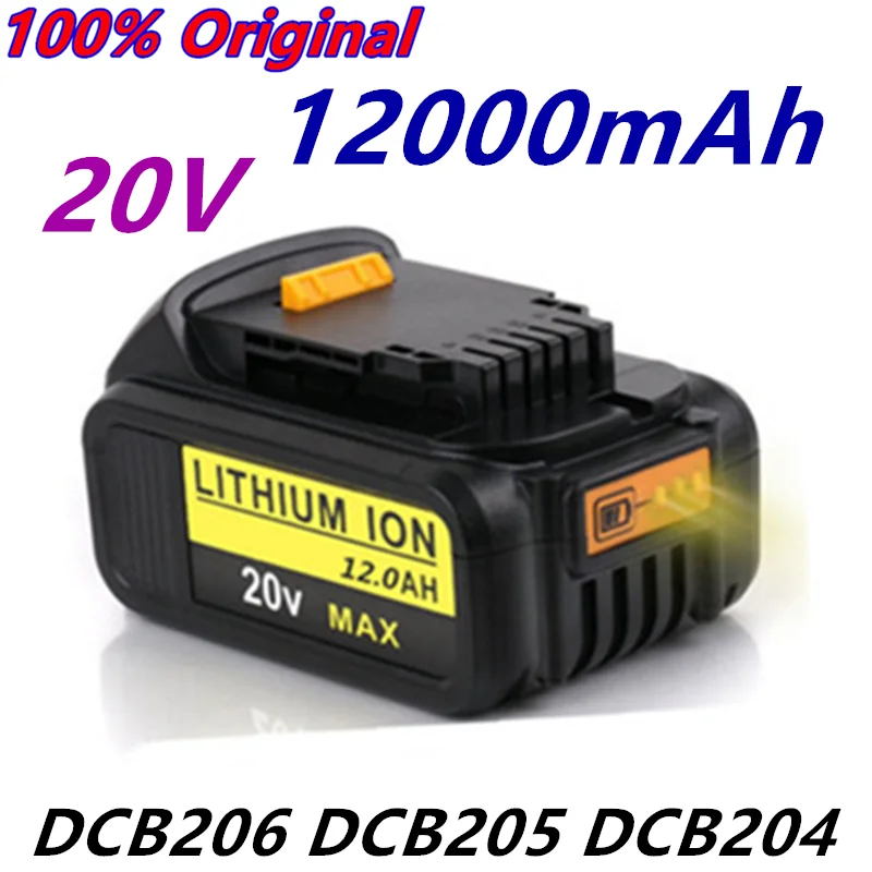 2023 New 100% Original 10000mAh 20V for Dewalt Power Tool Battery DCB206 20V 10.0Ah Battery DCB206 20V Battery DCB205 DCB204-2
2023 New 100% Original 10000mAh 20V for Dewalt Power Tool Battery DCB206 20V 10.0Ah Battery DCB206 20V Battery DCB205 DCB204-2