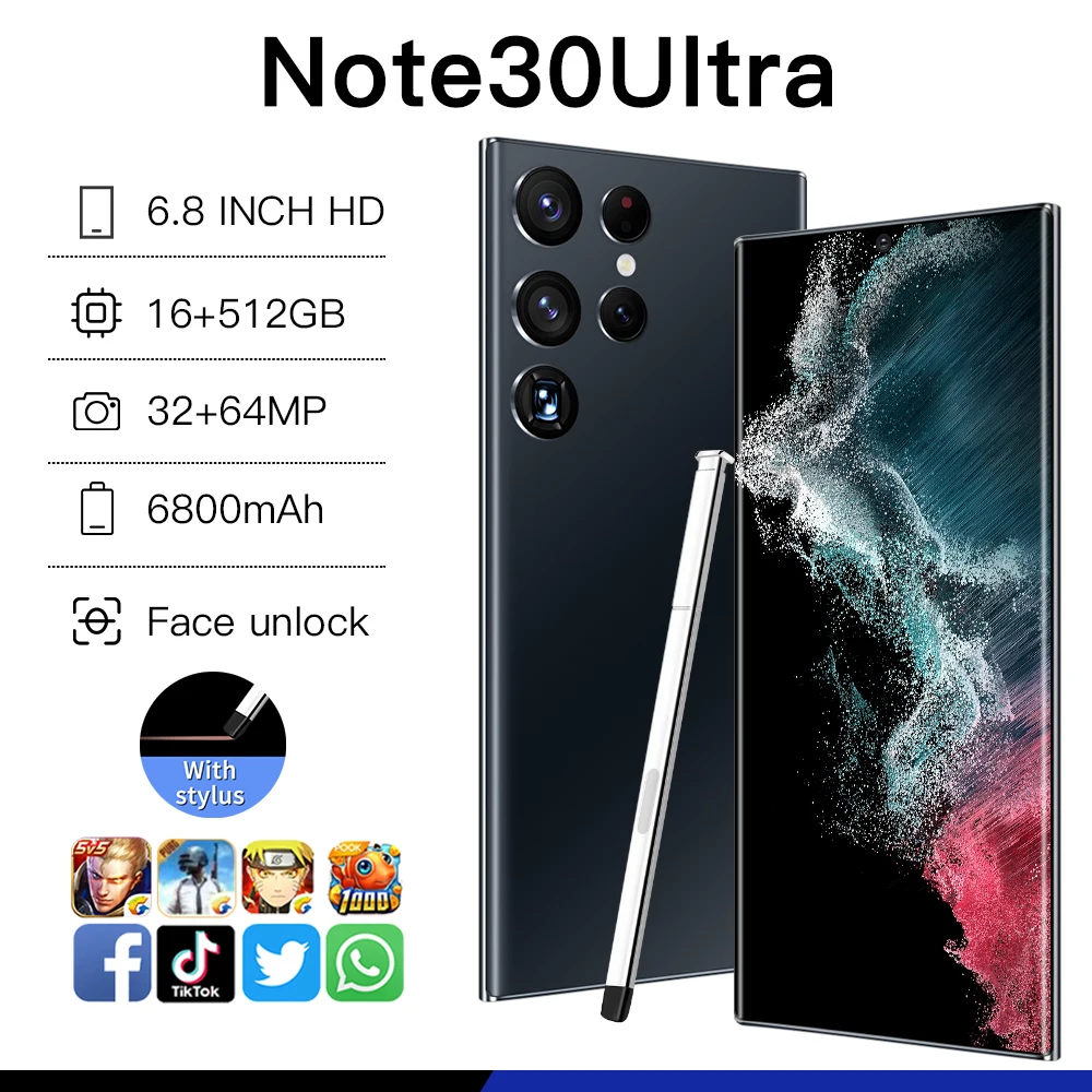 Смартфон глобальная версия Note 30 Ultra, 512 дюйма, 16 + 6800 ГБ, 32 + 64 Мп, 10 ядер, мА · ч, две SIM-карты
Смартфон глобальная версия Note 30 Ultra, 512 дюйма, 16 + 6800 ГБ, 32 + 64 Мп, 10 ядер, мА · ч, две SIM-карты