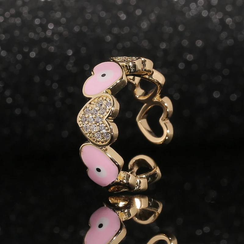 Fashion Prison Zircon Heart Rings For Women Holiday Gift Retro Luxury Evil Eye Gold Color Index Finger Ring Jewelry Accessories
Fashion Prison Zircon Heart Rings For Women Holiday Gift Retro Luxury Evil Eye Gold Color Index Finger Ring Jewelry Accessories