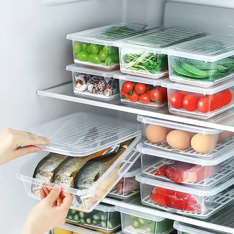 Food Storage Container Fridge Organizer Case Plastic Clear Container Box Removable Drain Plate Tray Home Kitchen Storage Crisper
Food Storage Container Fridge Organizer Case Plastic Clear Container Box Removable Drain Plate Tray Home Kitchen Storage Crisper