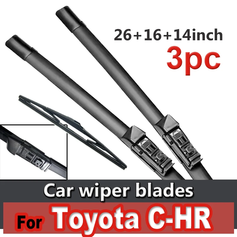 Wiper LHD RHD Front & Rear Wiper Blades Set For Toyota C-HR CHR 2016 - 2020 Windshield Windscreen Window Brushes 26"+16"+14"
Wiper LHD RHD Front & Rear Wiper Blades Set For Toyota C-HR CHR 2016 - 2020 Windshield Windscreen Window Brushes 26"+16"+14"