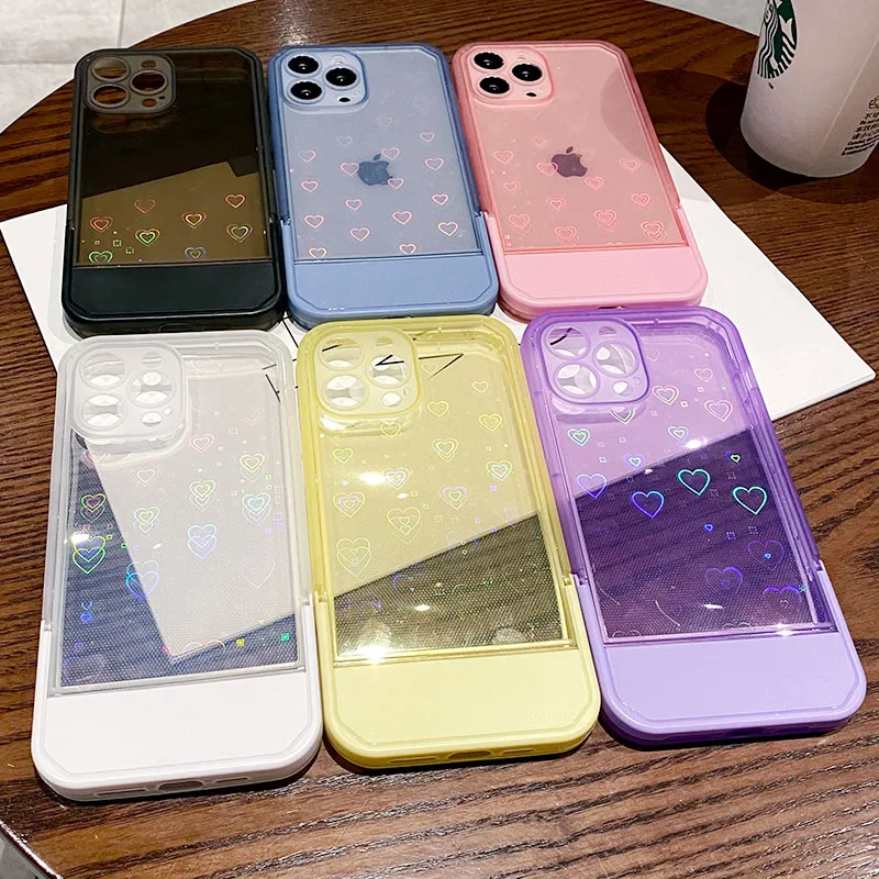 NEW Candy Color Invisible Bracket Phone Case For iPhone 11 12 13 Pro Max X XS Max XR 7 8 plus SE2022 2020 Laser Love Cover
NEW Candy Color Invisible Bracket Phone Case For iPhone 11 12 13 Pro Max X XS Max XR 7 8 plus SE2022 2020 Laser Love Cover