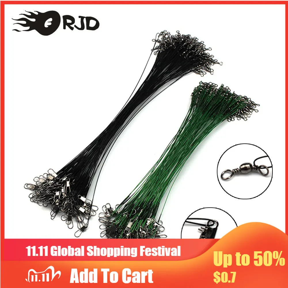 ORJD 10pcs Fishing Line Steel Wire Leader With Swivel Double-Lock 15-30cm Fishing Accessory Lead Core Leash Fishing Wire
ORJD 10pcs Fishing Line Steel Wire Leader With Swivel Double-Lock 15-30cm Fishing Accessory Lead Core Leash Fishing Wire