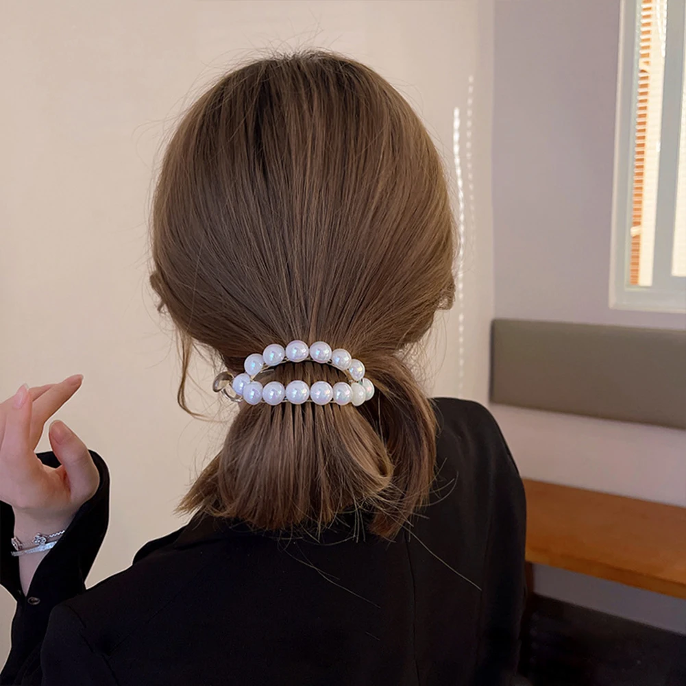 Korean Elegant Pearl Hair Clip Ponytail Hairgrip for Women Girls Chic Barrettes Claw Crab Hairpins Fashion Hair Accessories Gift 
Korean Elegant Pearl Hair Clip Ponytail Hairgrip for Women Girls Chic Barrettes Claw Crab Hairpins Fashion Hair Accessories Gift