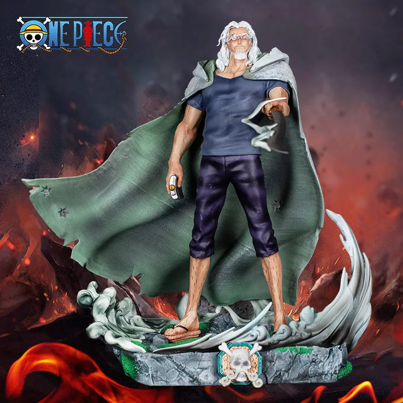 

31CM One Piece Silvers Rayleigh Anime Figure Gk Action Figure Dark King Figurine PVC Statue Model Collection Decoration Toy Gift