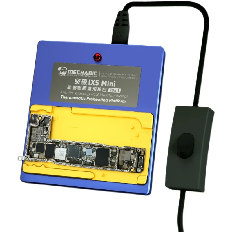MECHANIC IX5 10 IN 1Explosion Proof Tin Preheating Platform Motherboard Welding Table Desoldering Heater For iPhone X-12 PRO MAX
MECHANIC IX5 10 IN 1Explosion Proof Tin Preheating Platform Motherboard Welding Table Desoldering Heater For iPhone X-12 PRO MAX