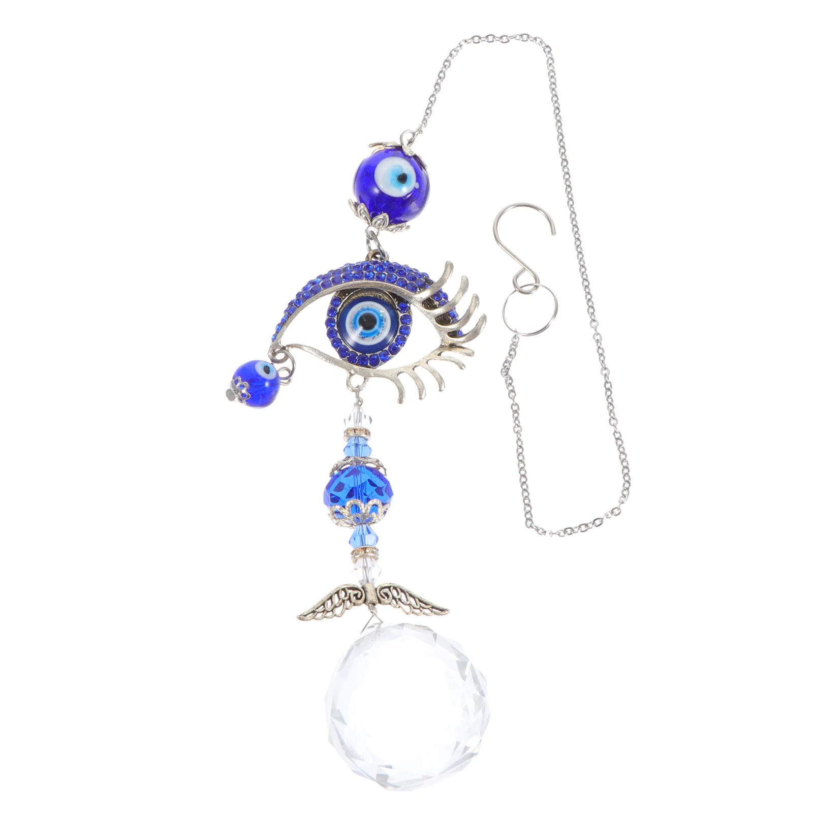 Iron Crystal Design Decor Blue Evil Eye Pendant Hanging Type Adorn Family Gift
Iron Crystal Design Decor Blue Evil Eye Pendant Hanging Type Adorn Family Gift