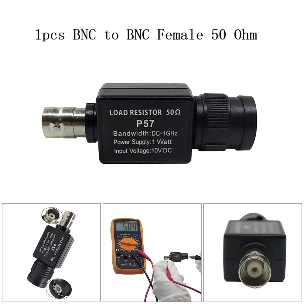 BNC To BNC Female 50KY 50 Ohm Matcher Q9 Adapter Feedthrough Terminator P57 1 1ghz 1watt 10V DC Resistor For Electrical Testing
BNC To BNC Female 50KY 50 Ohm Matcher Q9 Adapter Feedthrough Terminator P57 1 1ghz 1watt 10V DC Resistor For Electrical Testing