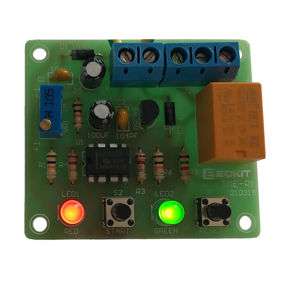 DC 12V Timer Relay Control Switch DIY Kit 100S Delay Adjustable LED Indicator Welding Skill Learning Suite
DC 12V Timer Relay Control Switch DIY Kit 100S Delay Adjustable LED Indicator Welding Skill Learning Suite