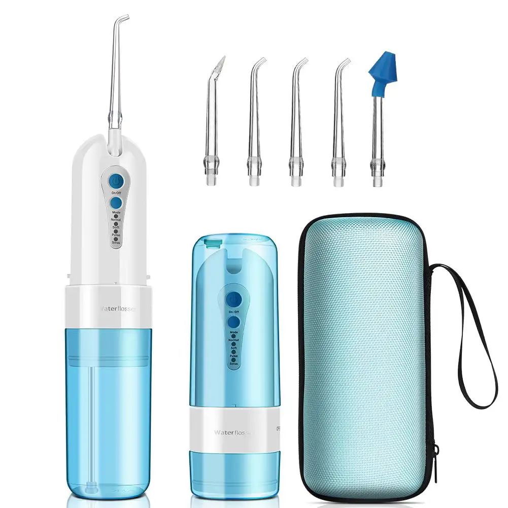Water Flosser Professional Cordless for Teeth, Portable Travel Teeth Cleaner, Electric Rechargeable Dental Oral Irrigator with 4
Water Flosser Professional Cordless for Teeth, Portable Travel Teeth Cleaner, Electric Rechargeable Dental Oral Irrigator with 4