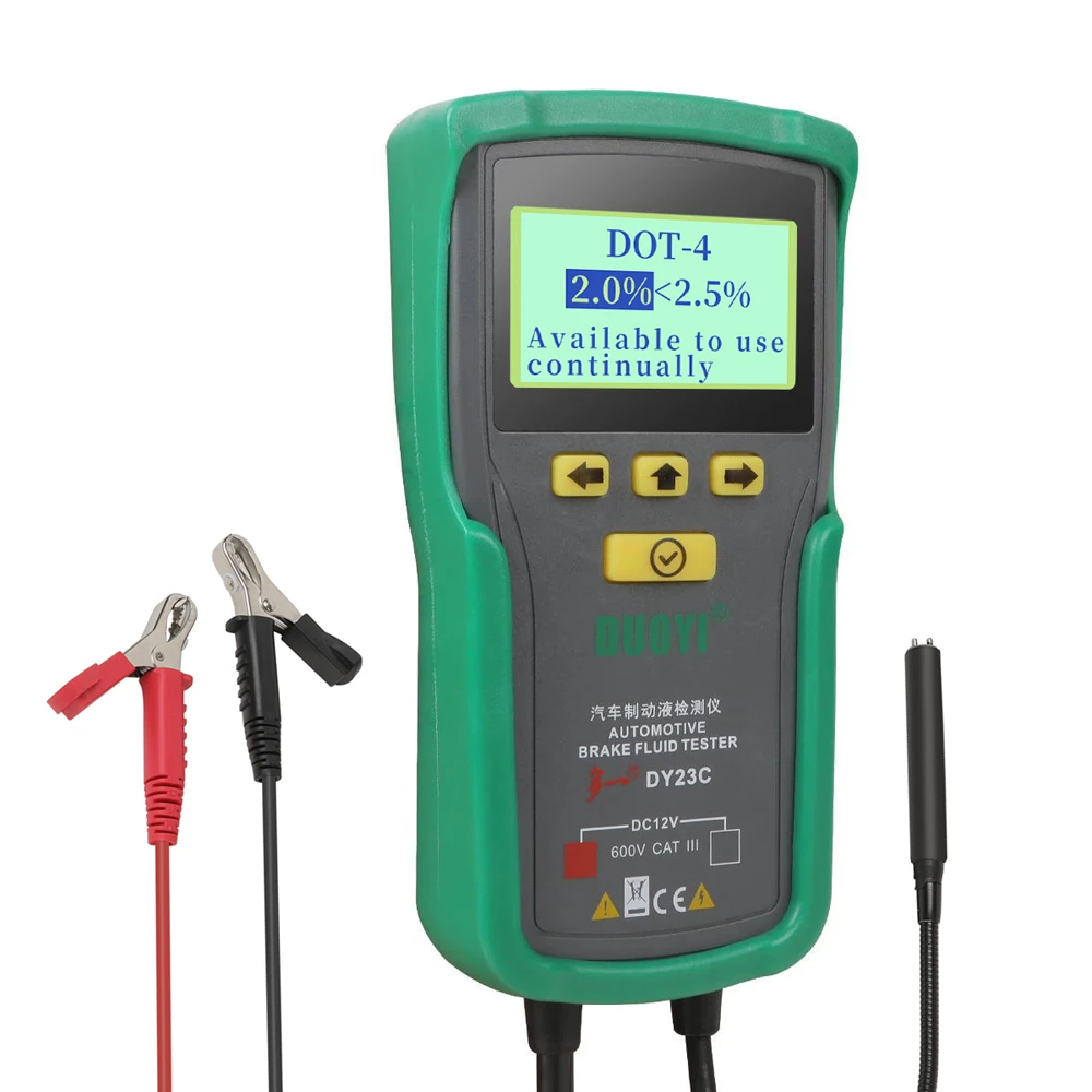 DY23C Car Brake Fluid Tester Accurate Test Tool for Car Digital Display Automotive Brake Fluid Water Content Check Tool
DY23C Car Brake Fluid Tester Accurate Test Tool for Car Digital Display Automotive Brake Fluid Water Content Check Tool