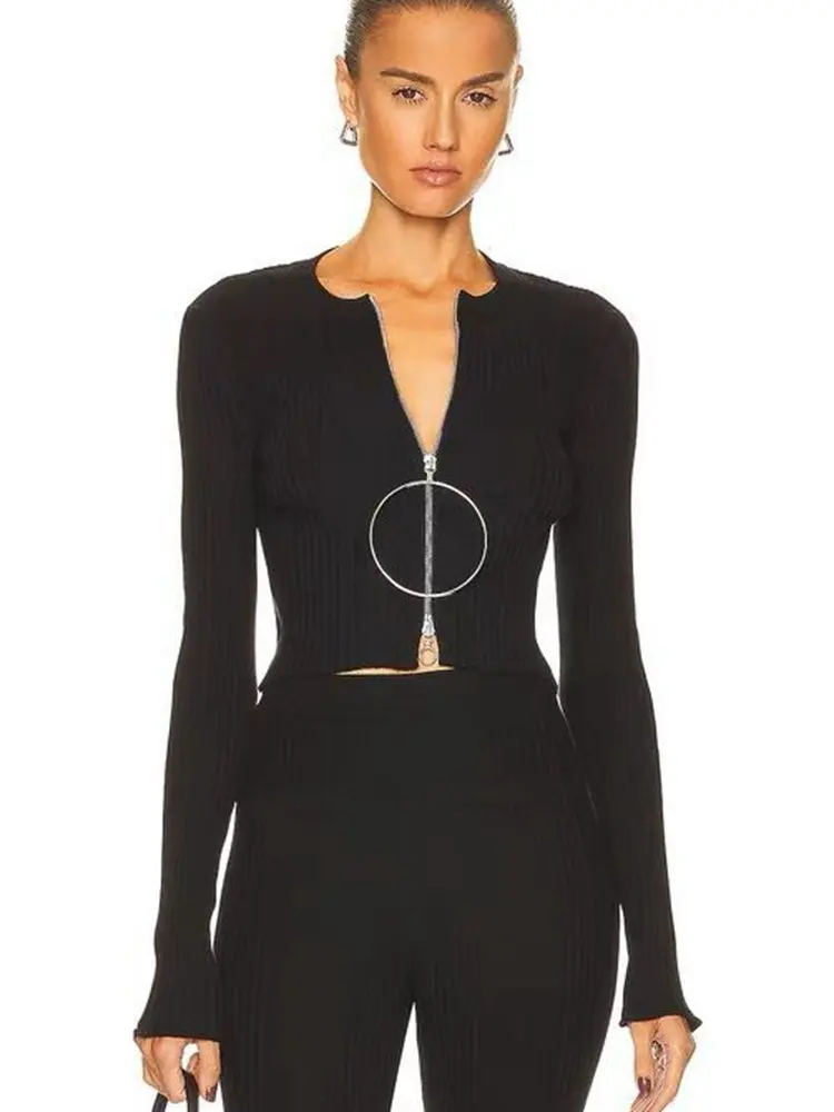 Осенняя Новинка, трикотажная одежда на молнии с длинным рукавом, женский кардиган, женская короткая юбка
Осенняя Новинка, трикотажная одежда на молнии с длинным рукавом, женский кардиган, женская короткая юбка