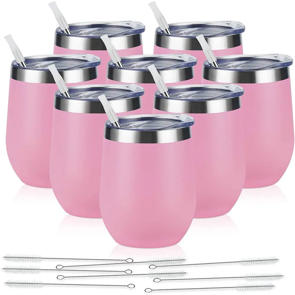 8 Pack 12 oz Stainless Steel Wine Tumblers with Lids Straws,Vacuum Insulated Tumblers,Pink Free shipping
8 Pack 12 oz Stainless Steel Wine Tumblers with Lids Straws,Vacuum Insulated Tumblers,Pink Free shipping
