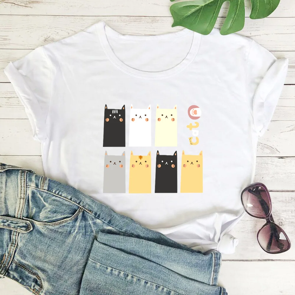 Cat T-shirt Women Casual Women Short Sleeve Hipster Graphic Tee Simple Wild T Shirt Women Lightweight and Comfortable Top
Cat T-shirt Women Casual Women Short Sleeve Hipster Graphic Tee Simple Wild T Shirt Women Lightweight and Comfortable Top