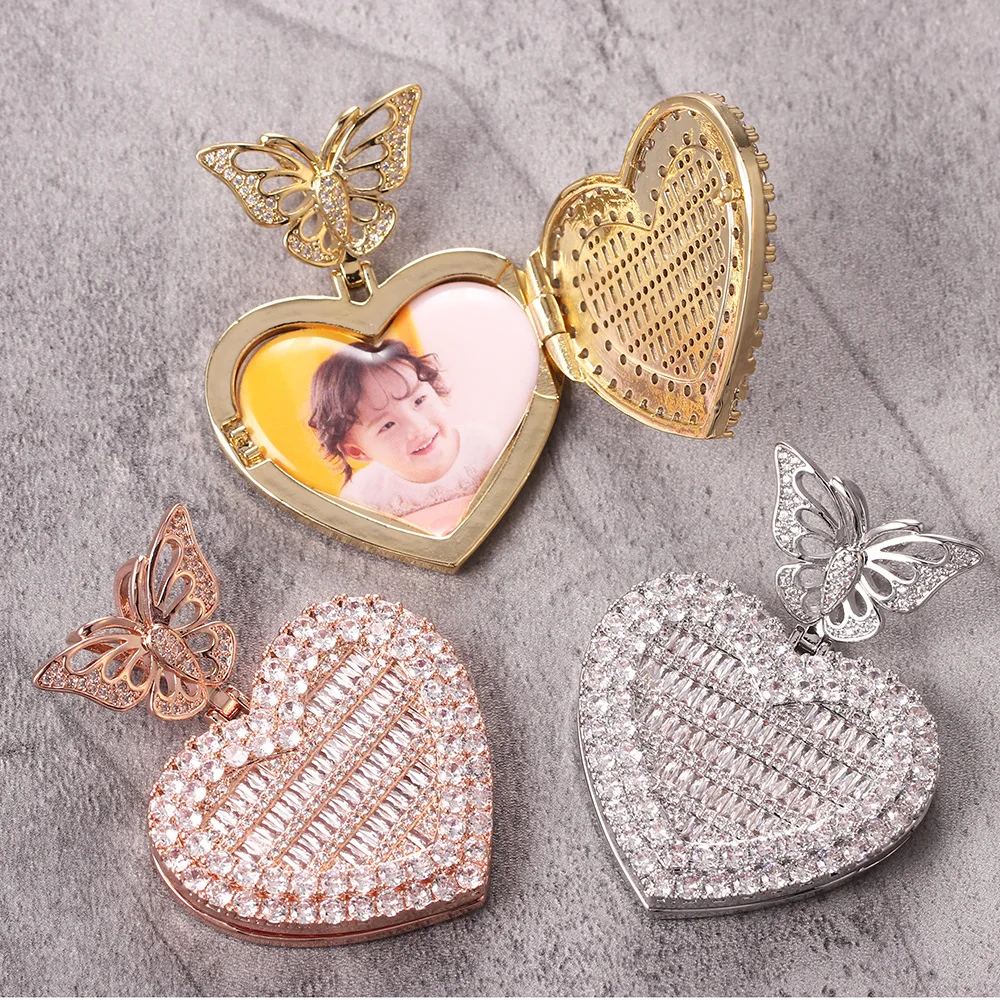Popular DIY Photo Flip with Love Collection Photo Frame Butterfly Pendant Full of Zircon Jewelry Hip Hop Necklace
Popular DIY Photo Flip with Love Collection Photo Frame Butterfly Pendant Full of Zircon Jewelry Hip Hop Necklace
