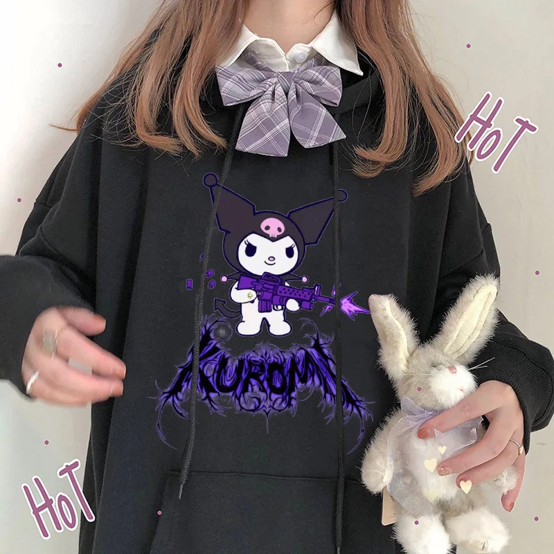 Sanrio Top Kuromi Casual Harajuku Pattern Sweatshirt Kawaii Funny Women's Sweatshirt Kawaii Anime Hoodie
Sanrio Top Kuromi Casual Harajuku Pattern Sweatshirt Kawaii Funny Women's Sweatshirt Kawaii Anime Hoodie