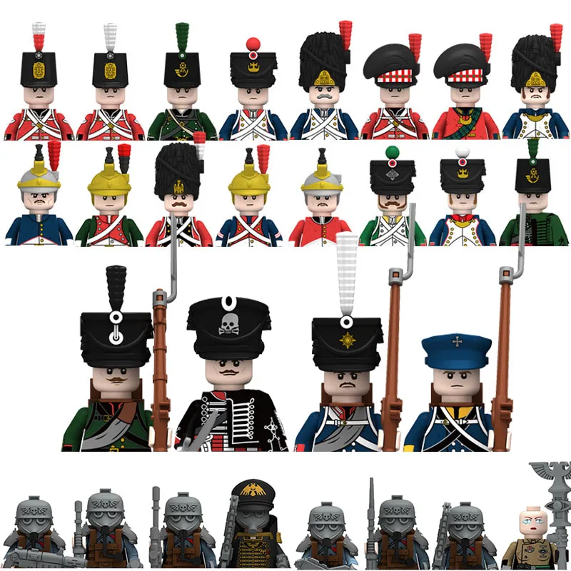 MOC Military Game Figures Napoleonic Wars Building Blocks WW2 French Guard Dragoon Soldiers Weapons Bricks Children Toys Gifts
MOC Military Game Figures Napoleonic Wars Building Blocks WW2 French Guard Dragoon Soldiers Weapons Bricks Children Toys Gifts
