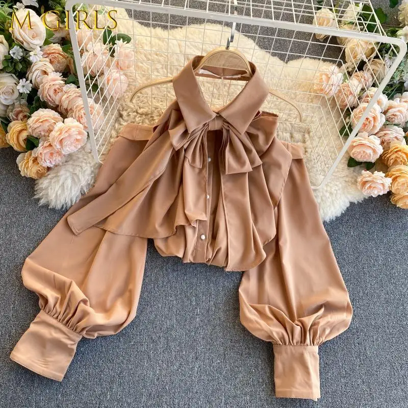 M GIRLS 2022 New Spring And Summer Fashion Casual Puff Sleeve Solid Color Loose Turn-down Collar Top Shirt Women's SJ220
M GIRLS 2022 New Spring And Summer Fashion Casual Puff Sleeve Solid Color Loose Turn-down Collar Top Shirt Women's SJ220