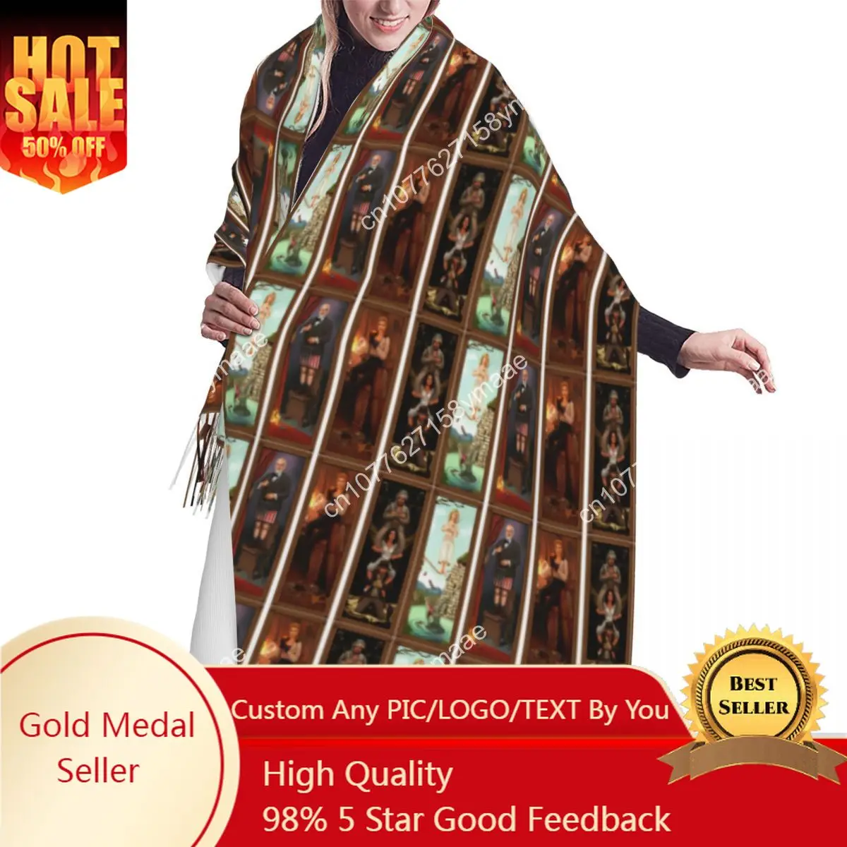 Custom Female Large Raiders Of The Haunted Mansion Versatile Scarves Women Winter Fall Thick Warm Tassel Shawl Wrap Scarf
Custom Female Large Raiders Of The Haunted Mansion Versatile Scarves Women Winter Fall Thick Warm Tassel Shawl Wrap Scarf