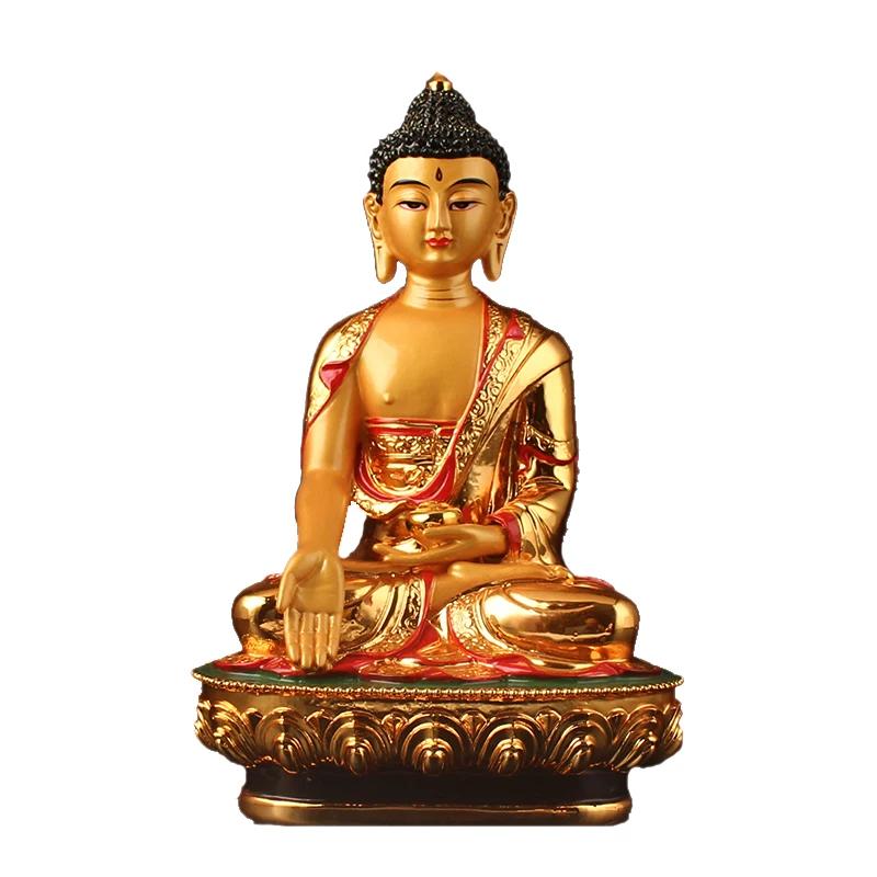 

Wufang Buddha, Golden Buddha, Medicine Master Buddha, Tathagata Pilu Buddha Set, Tibet Three Treasures Statue, Home Decoration