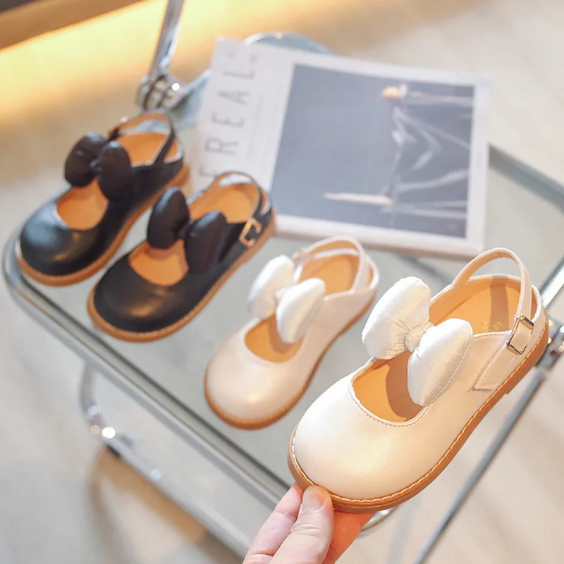Spring Summer Girls Flats Shoes Solid Bow Anti Slip Toddler Kids Single Shoes Soft Hook Loop Slingbacks Children Shallow Shoes
Spring Summer Girls Flats Shoes Solid Bow Anti Slip Toddler Kids Single Shoes Soft Hook Loop Slingbacks Children Shallow Shoes