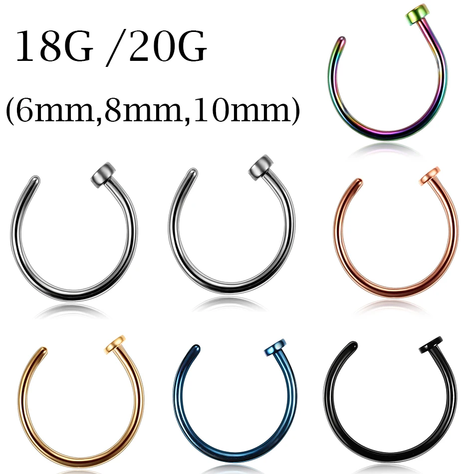 1PC Steel Fake Nose Piercing C Shape Clip Ring 6/8/10mm Septum Nose Earring Lip Rings Ear Cartilage Piercing Women Body Jewelry 
1PC Steel Fake Nose Piercing C Shape Clip Ring 6/8/10mm Septum Nose Earring Lip Rings Ear Cartilage Piercing Women Body Jewelry