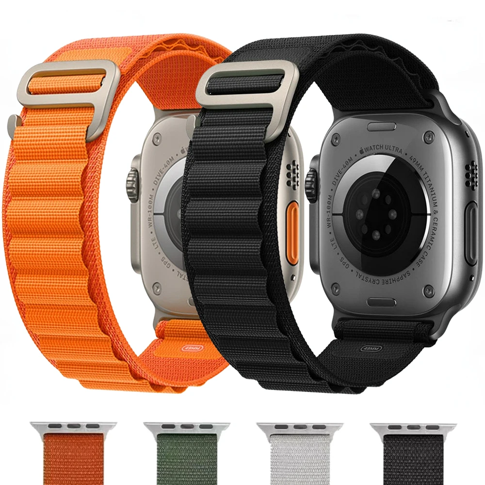 Alpine Loop Strap for Apple Watch Band Ultra 49mm Sports Nylon Bracelet for iWatch Series 45mm 41mm 44mm 40mm 42mm 87654SE3 Band
Alpine Loop Strap for Apple Watch Band Ultra 49mm Sports Nylon Bracelet for iWatch Series 45mm 41mm 44mm 40mm 42mm 87654SE3 Band