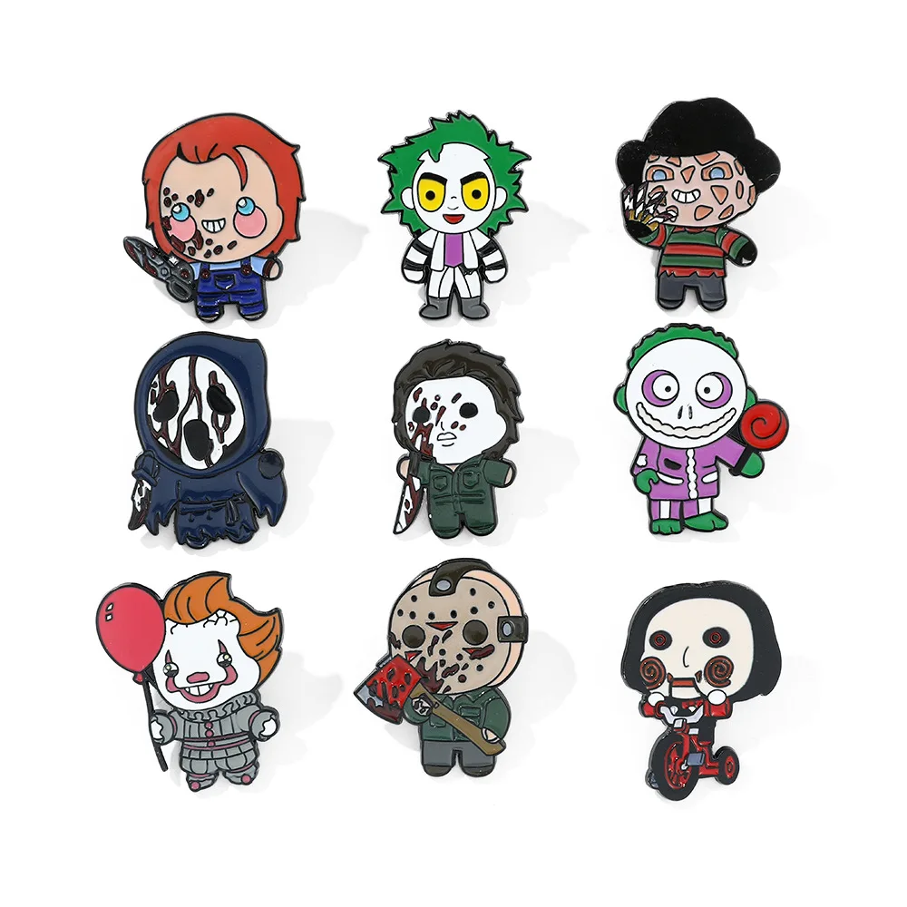 New Chucky Doll Brooch Cartoon Badges Backpack Pin Clothes Garment Jeans Accessorie Horror Movie Metal Halloween Decor Jewelry
New Chucky Doll Brooch Cartoon Badges Backpack Pin Clothes Garment Jeans Accessorie Horror Movie Metal Halloween Decor Jewelry