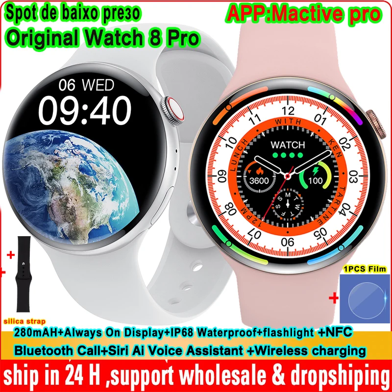 Оригинальные Смарт-часы 8 Pro, 1,5 дюйма, функция Bluetooth, ЭКГ, водозащита IP68, W28 PRO, версия с круглым экраном, Смарт-часы
Оригинальные Смарт-часы 8 Pro, 1,5 дюйма, функция Bluetooth, ЭКГ, водозащита IP68, W28 PRO, версия с круглым экраном, Смарт-часы