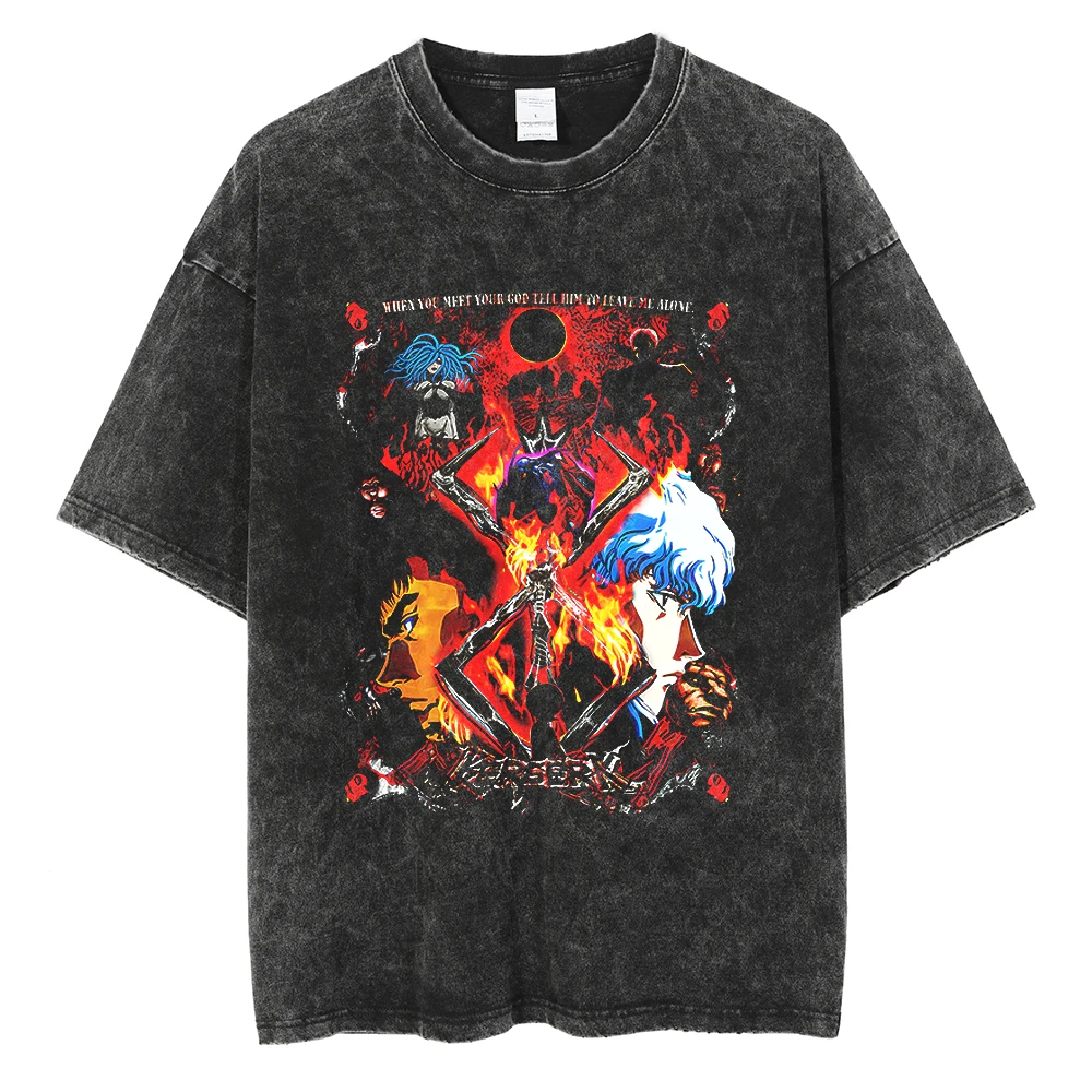 Hip Hop 2023 T Shirt Men Streetwear Washed Black Tshirt Japanese Anime Berserk Graphic T-Shirt Oversize Cotton Harajuku Tops
Hip Hop 2023 T Shirt Men Streetwear Washed Black Tshirt Japanese Anime Berserk Graphic T-Shirt Oversize Cotton Harajuku Tops