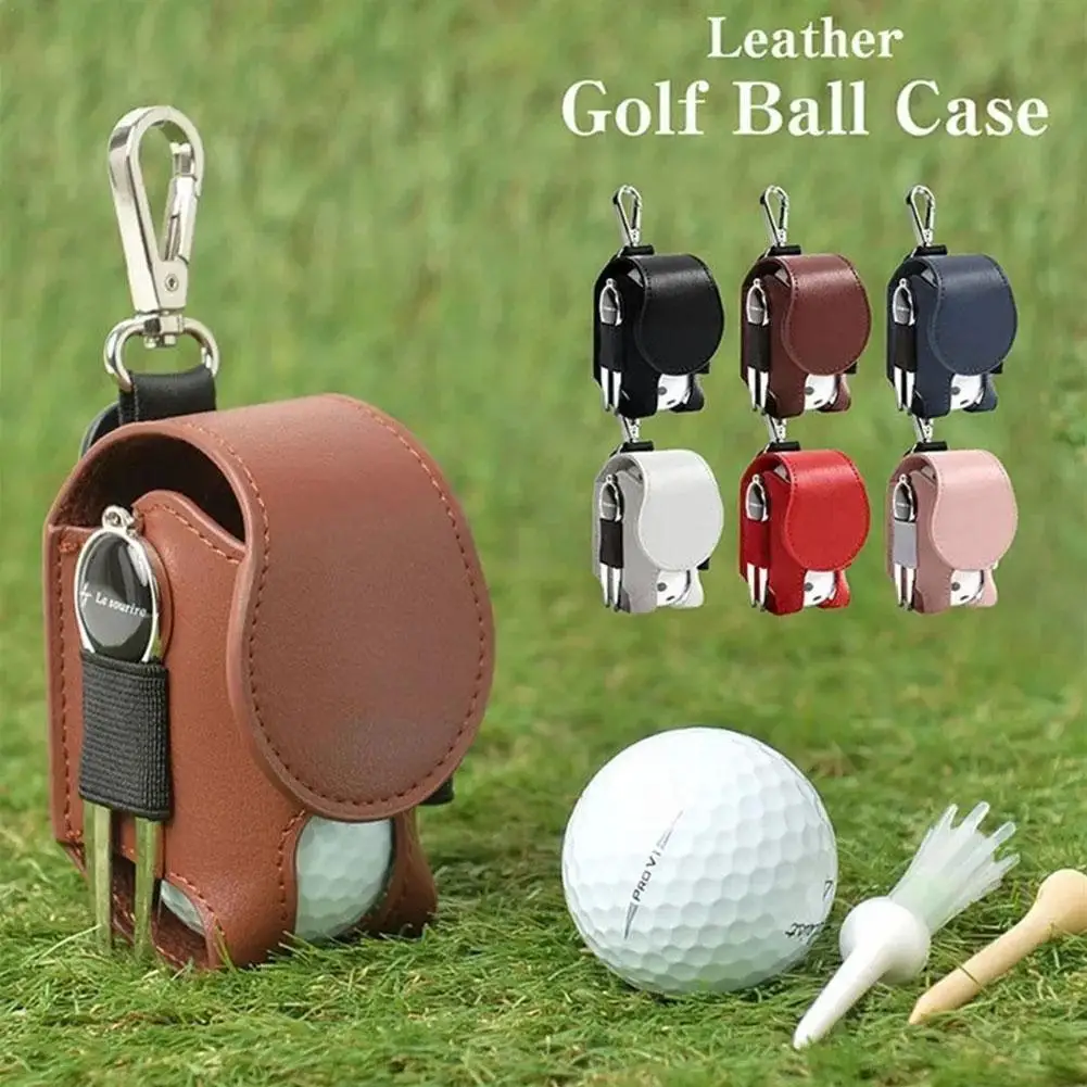 

Portable Golf Ball Storage Pouch Golf Ball Waist Holder Pocket Carrier Container Mini Golf Leather Metal Buckle With Bag Wa Y2B5
