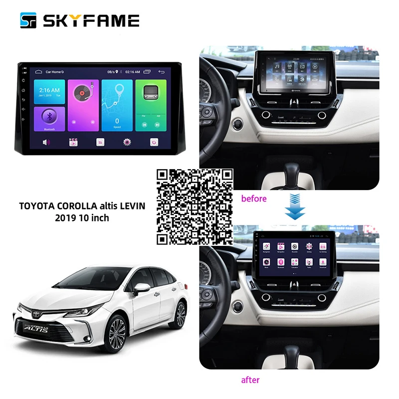 Автомагнитола SKYFAME 4 + 64G для Toyota Corolla/Altis/Levin 2019 Android
Автомагнитола SKYFAME 4 + 64G для Toyota Corolla/Altis/Levin 2019 Android