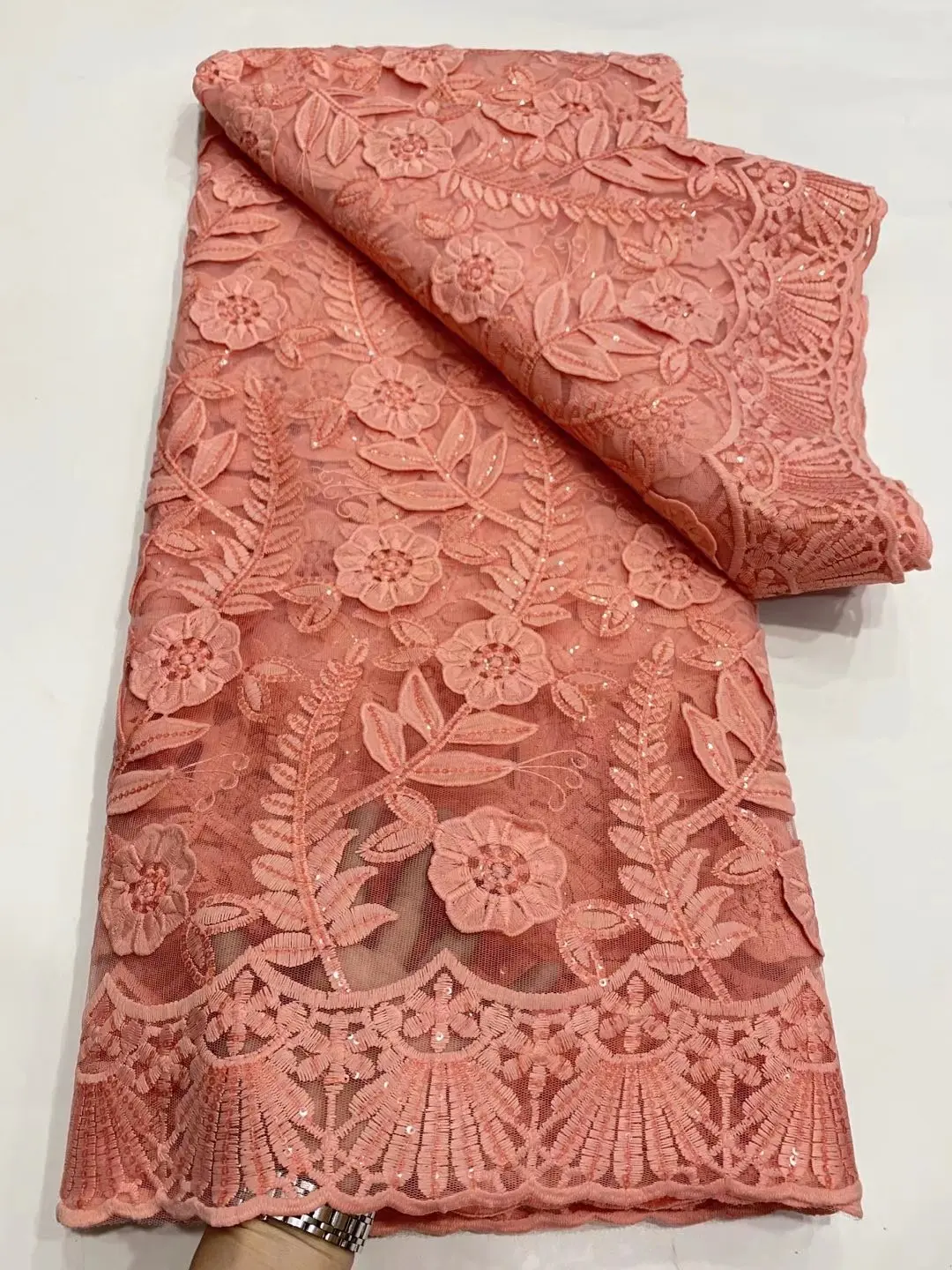 Luxury Sequin African Lace Fabric 2022 High Quality Beads Nigerian Wedding Bridal Embroidery French Tulle Lace Fabric DPW1-2
Luxury Sequin African Lace Fabric 2022 High Quality Beads Nigerian Wedding Bridal Embroidery French Tulle Lace Fabric DPW1-2