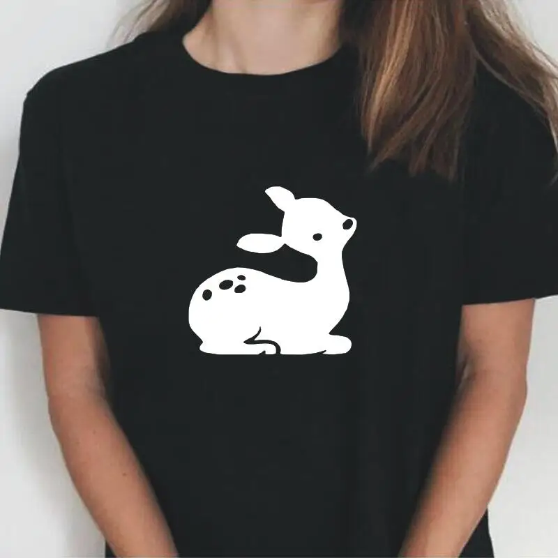 Harajuku Tee Shirt Femme Fashion Animal Baby Deer Print T Shirt Women Tops Summer Short Sleeve Casual Tshirt Camiseta Mujer
Harajuku Tee Shirt Femme Fashion Animal Baby Deer Print T Shirt Women Tops Summer Short Sleeve Casual Tshirt Camiseta Mujer