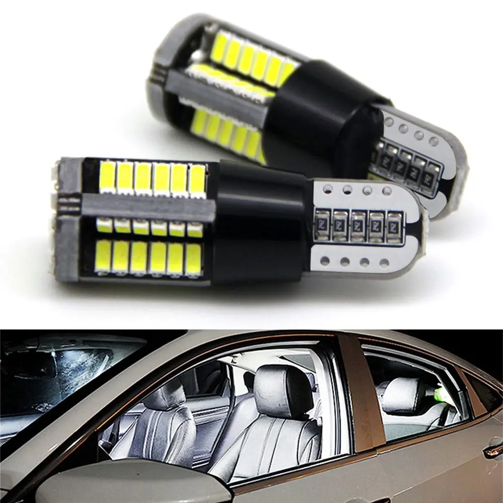 2Pcs Car LED Light T10 W5W Bright White Map Dome License Plate Light 3014 57SMD LED Bulb
2Pcs Car LED Light T10 W5W Bright White Map Dome License Plate Light 3014 57SMD LED Bulb