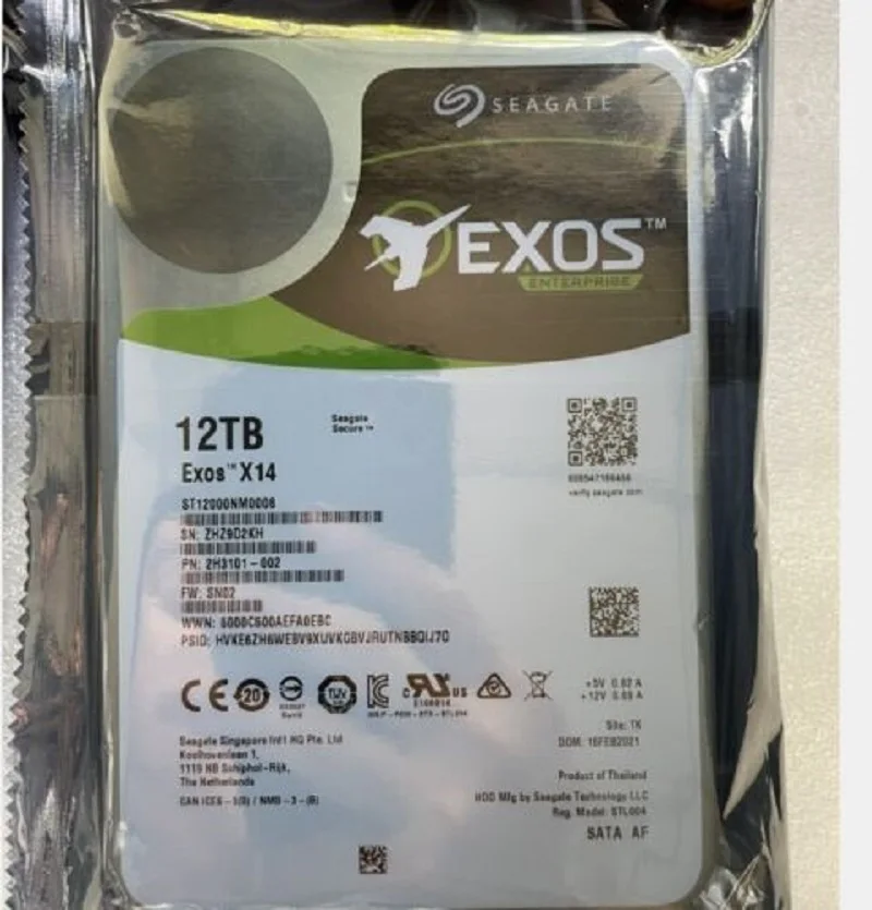 Для ST12000NM0008 Seagate Exos X14 12 ТБ 3,5 "SATA 6 ГБ/сек. 256MB Enterprise жесткий диск
Для ST12000NM0008 Seagate Exos X14 12 ТБ 3,5 "SATA 6 ГБ/сек. 256MB Enterprise жесткий диск