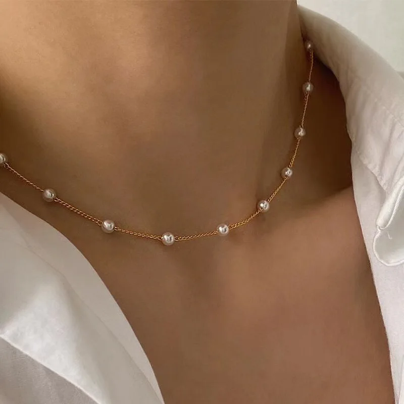 2022 New Beads Neck Chain Pearl Necklace Gold Goth Chocker Jewelry On The Neck Pendant Collar Choker Clavicle Chain Necklac
2022 New Beads Neck Chain Pearl Necklace Gold Goth Chocker Jewelry On The Neck Pendant Collar Choker Clavicle Chain Necklac