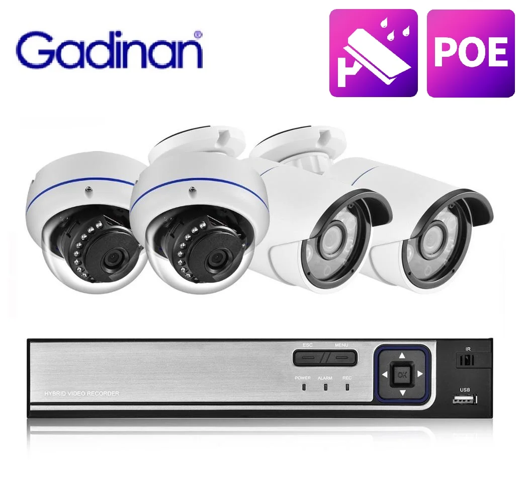 Система видеонаблюдения Gadinan, 4 шт., POE, NVR, IP-камеры, 2T, HD, H.265, Аудиозапись, домашняя система видеонаблюдения
Система видеонаблюдения Gadinan, 4 шт., POE, NVR, IP-камеры, 2T, HD, H.265, Аудиозапись, домашняя система видеонаблюдения