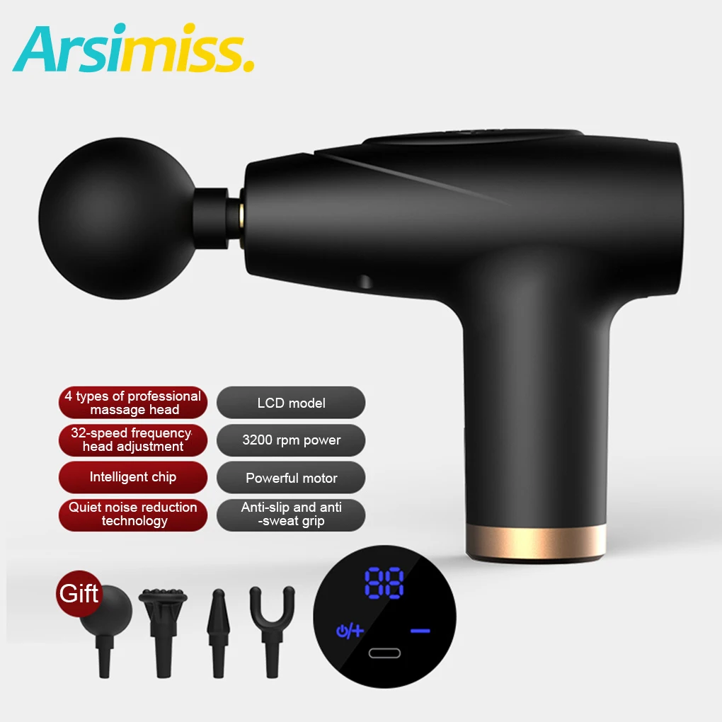 High Frequency Muscle Relax Body Relaxation Electric Massager Therapy Gun for Fitness Mini LCD 32 Speeds Massage Gun
High Frequency Muscle Relax Body Relaxation Electric Massager Therapy Gun for Fitness Mini LCD 32 Speeds Massage Gun