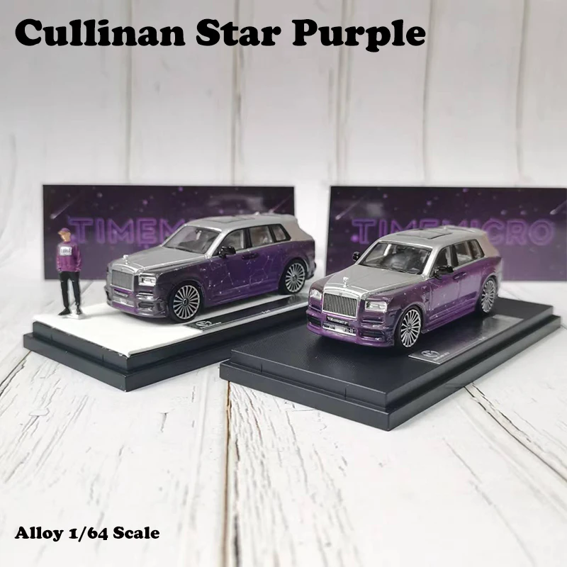 Time Micro 1/64 Rolls-Royce Cullinan, литье под давлением, демонстрация автомобилей, коллекционные подарки, фиолетовая звезда
Time Micro 1/64 Rolls-Royce Cullinan, литье под давлением, демонстрация автомобилей, коллекционные подарки, фиолетовая звезда