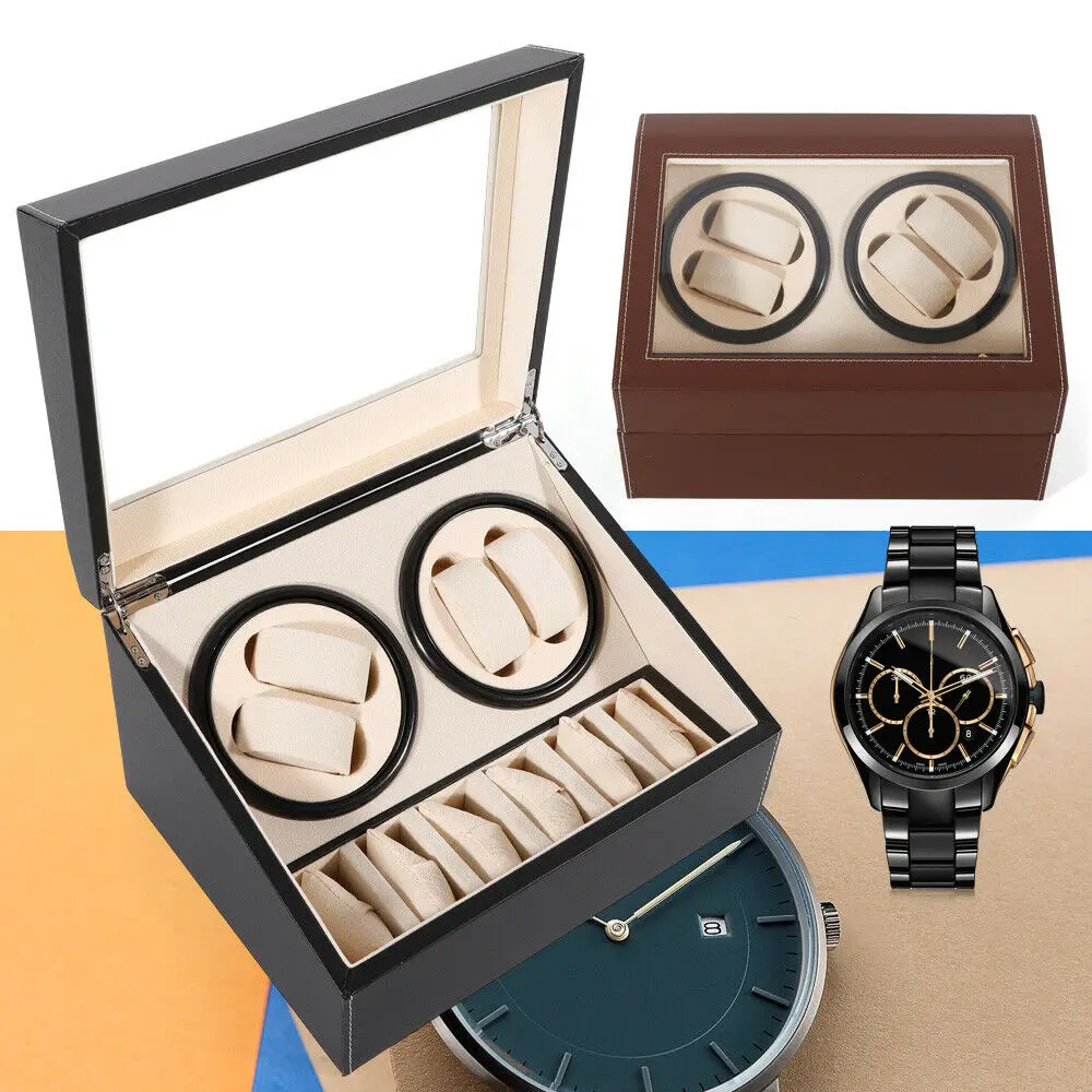 4+6 Automatic Rotation Watch Winder Storage Case Black/Brown PU Leather Watch Display Box Gift
4+6 Automatic Rotation Watch Winder Storage Case Black/Brown PU Leather Watch Display Box Gift