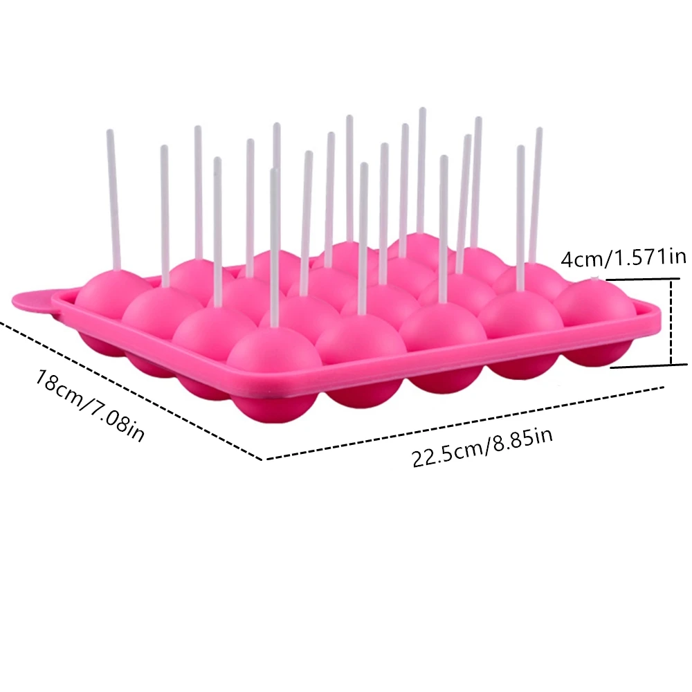 20 Holes Round Lollipop Silicone Mold Spherical Chocolate Cookie Candy Maker Pop Lollipop Mold Stick Tray Cake Baking Mould
20 Holes Round Lollipop Silicone Mold Spherical Chocolate Cookie Candy Maker Pop Lollipop Mold Stick Tray Cake Baking Mould