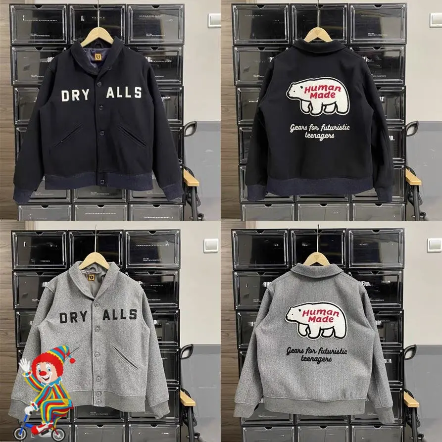 HUMAN MADE Baseball Jacket Woolen Polar Bear Embroidery Thick Cotton Button Men Women Coat Jackets
HUMAN MADE Baseball Jacket Woolen Polar Bear Embroidery Thick Cotton Button Men Women Coat Jackets