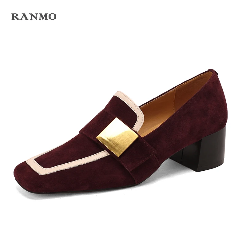2023 Spring Women Pumps Concise Med Heel Genuine Leather Mixed Color Loafers Shoes Woman Casual Office Ladies Size 34-40
2023 Spring Women Pumps Concise Med Heel Genuine Leather Mixed Color Loafers Shoes Woman Casual Office Ladies Size 34-40