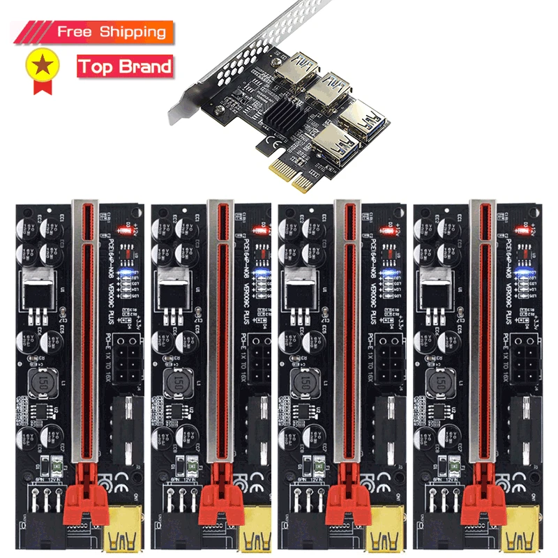Карта расширения PCIE, от 1 до 4 USB 3,0, адаптер, карта, усилитель, концентратор PCI Express, Райзер 009S Plus, Райзер PCIE x1 до x16 для майнинга ETH, BTC
Карта расширения PCIE, от 1 до 4 USB 3,0, адаптер, карта, усилитель, концентратор PCI Express, Райзер 009S Plus, Райзер PCIE x1 до x16 для майнинга ETH, BTC