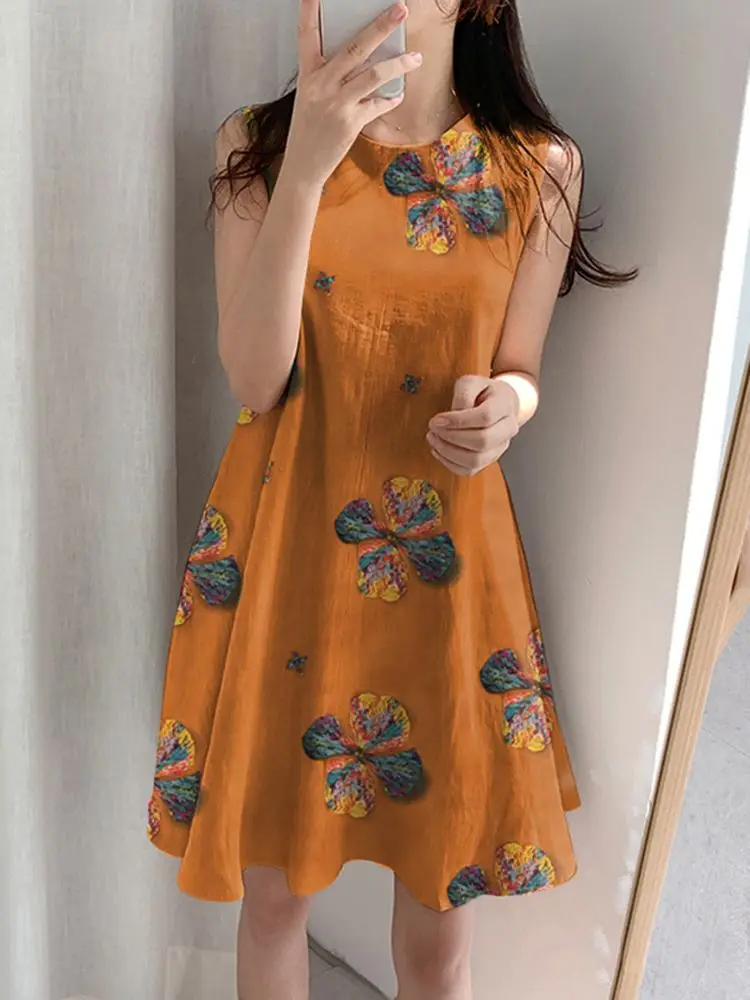 Bohemian Sleeveless Floral Printed Sundress Women Summer Dress Oversize ZANZEA Party Robe Femme 2022 Knee-length Beach Vestidos
Bohemian Sleeveless Floral Printed Sundress Women Summer Dress Oversize ZANZEA Party Robe Femme 2022 Knee-length Beach Vestidos